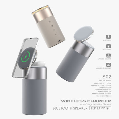 Multi-Function Bluetooth Speaker With Touch Lamp